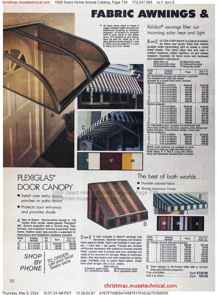 1989 Sears Home Annual Catalog, Page 739