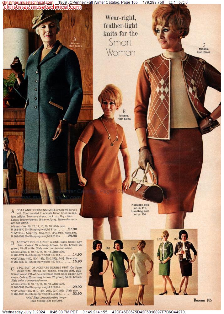 1969 JCPenney Fall Winter Catalog, Page 105