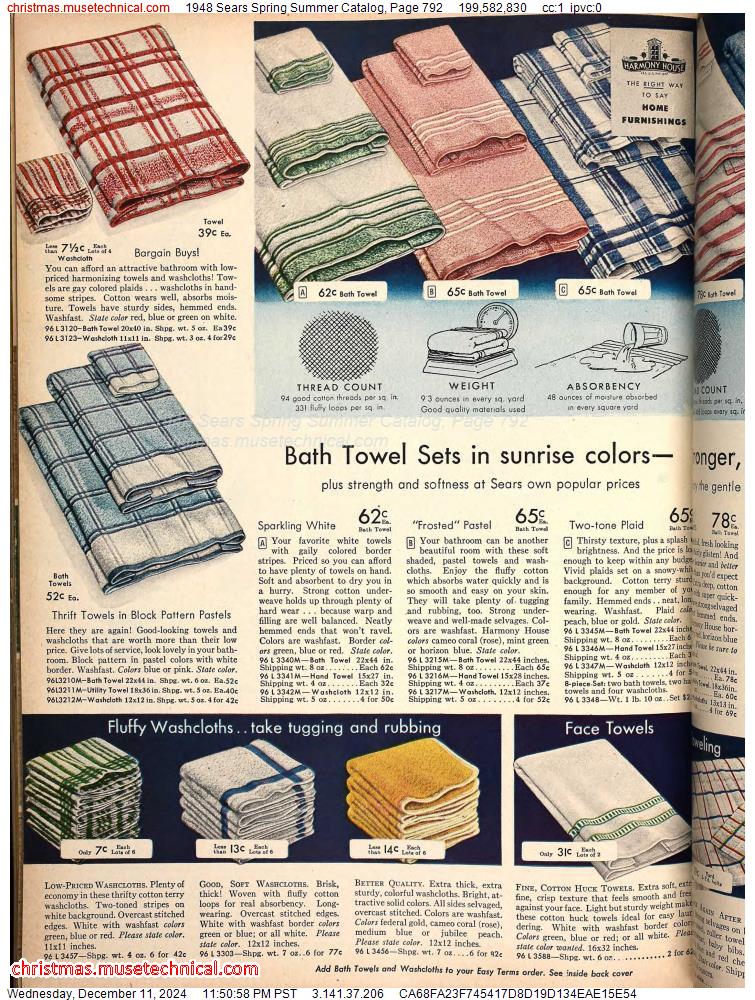 1948 Sears Spring Summer Catalog, Page 792