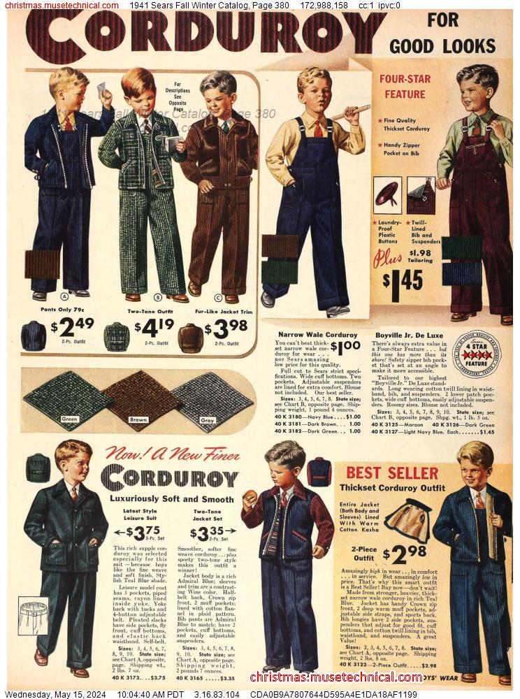 1941 Sears Fall Winter Catalog, Page 380