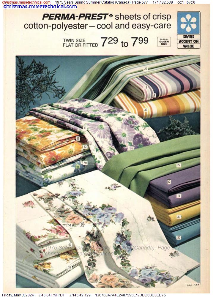1975 Sears Spring Summer Catalog (Canada), Page 577