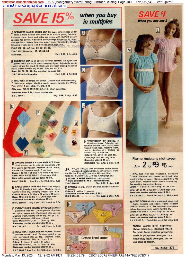 1977 Montgomery Ward Spring Summer Catalog, Page 383