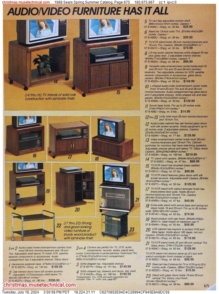 1988 Sears Spring Summer Catalog, Page 675