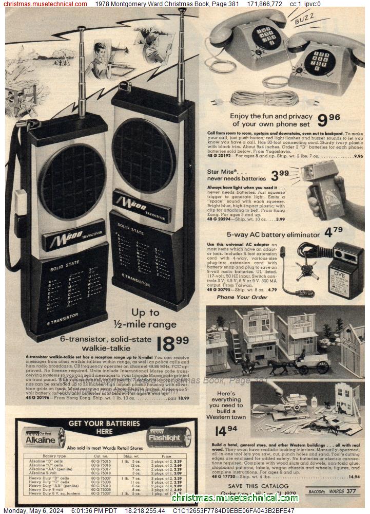 1978 Montgomery Ward Christmas Book, Page 381