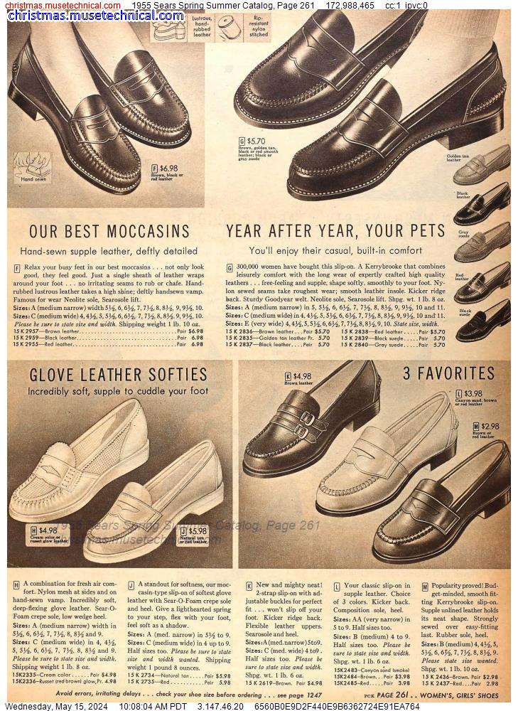 1955 Sears Spring Summer Catalog, Page 261