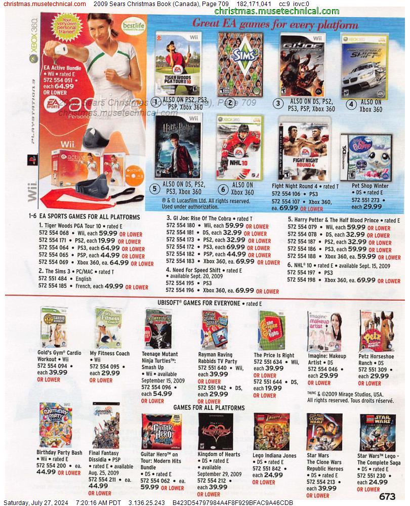 2009 Sears Christmas Book (Canada), Page 709