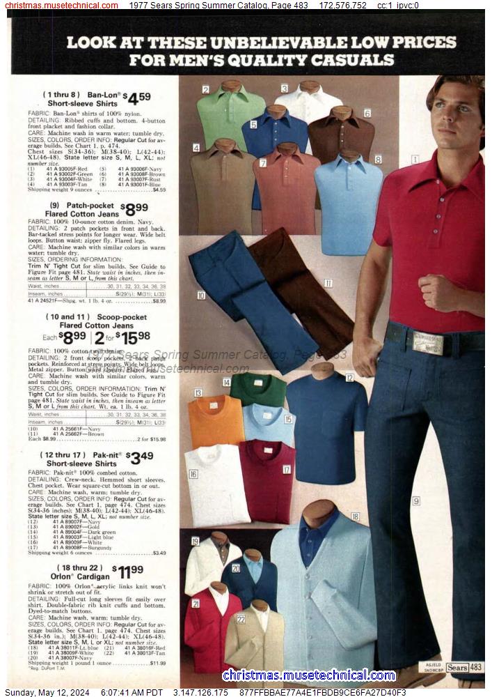 1977 Sears Spring Summer Catalog, Page 483