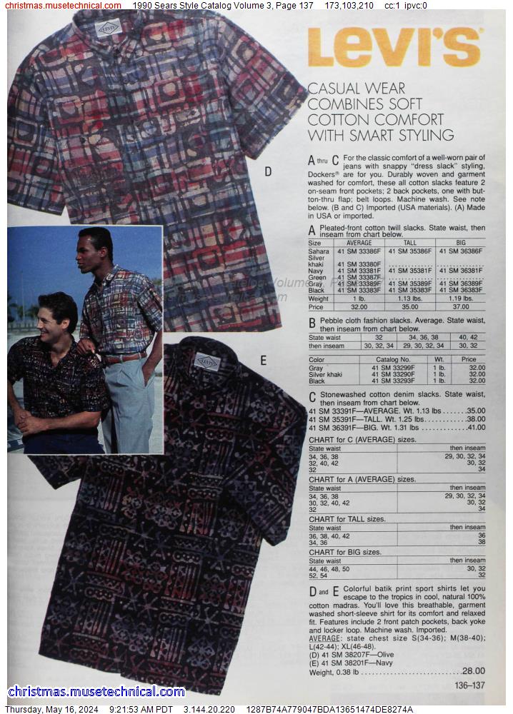 1990 Sears Style Catalog Volume 3, Page 137