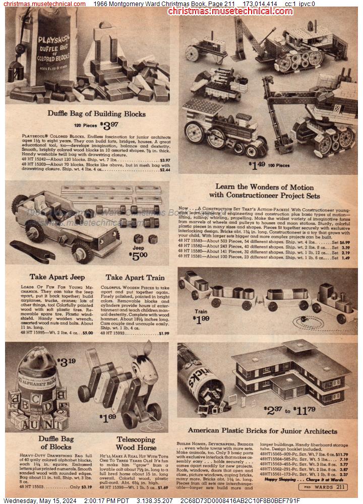 1966 Montgomery Ward Christmas Book, Page 211