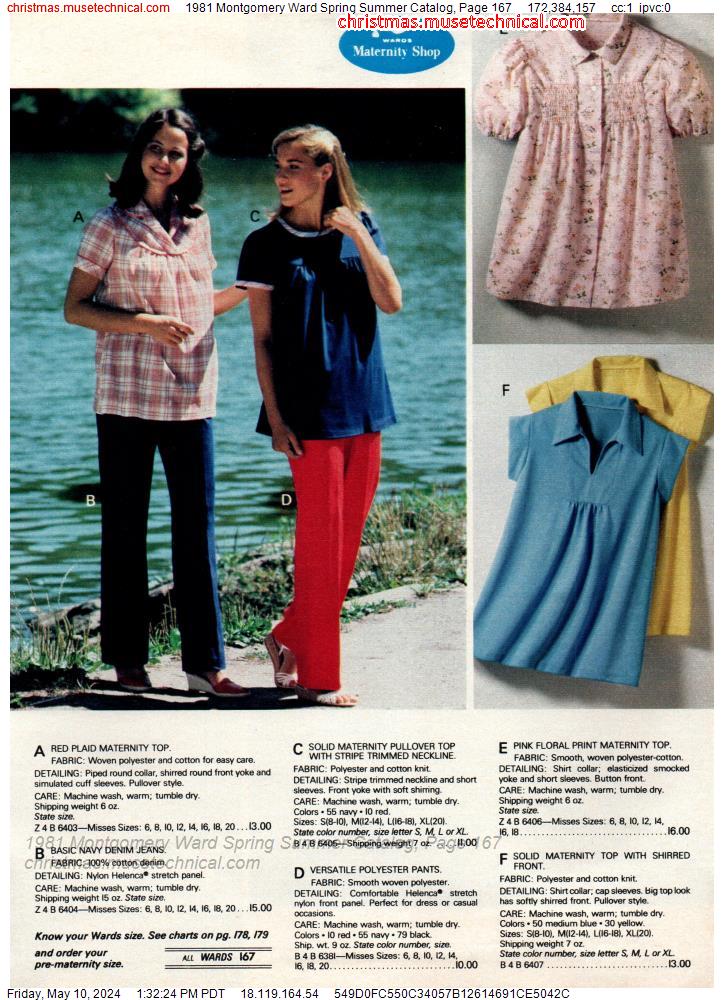 1981 Montgomery Ward Spring Summer Catalog, Page 167