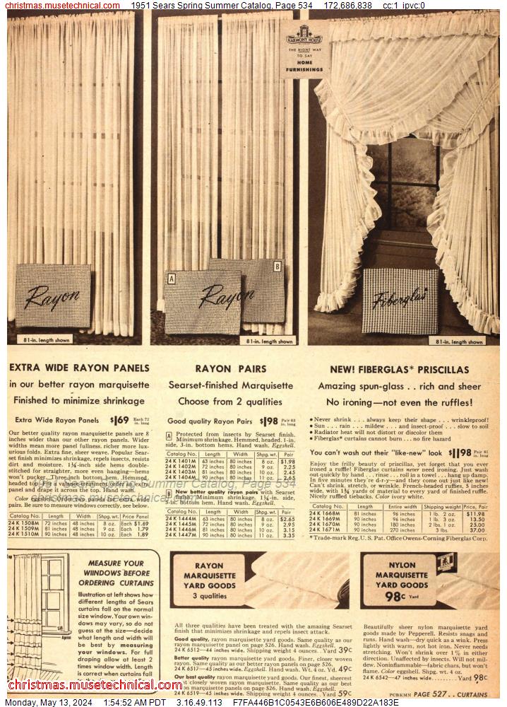 1951 Sears Spring Summer Catalog, Page 534