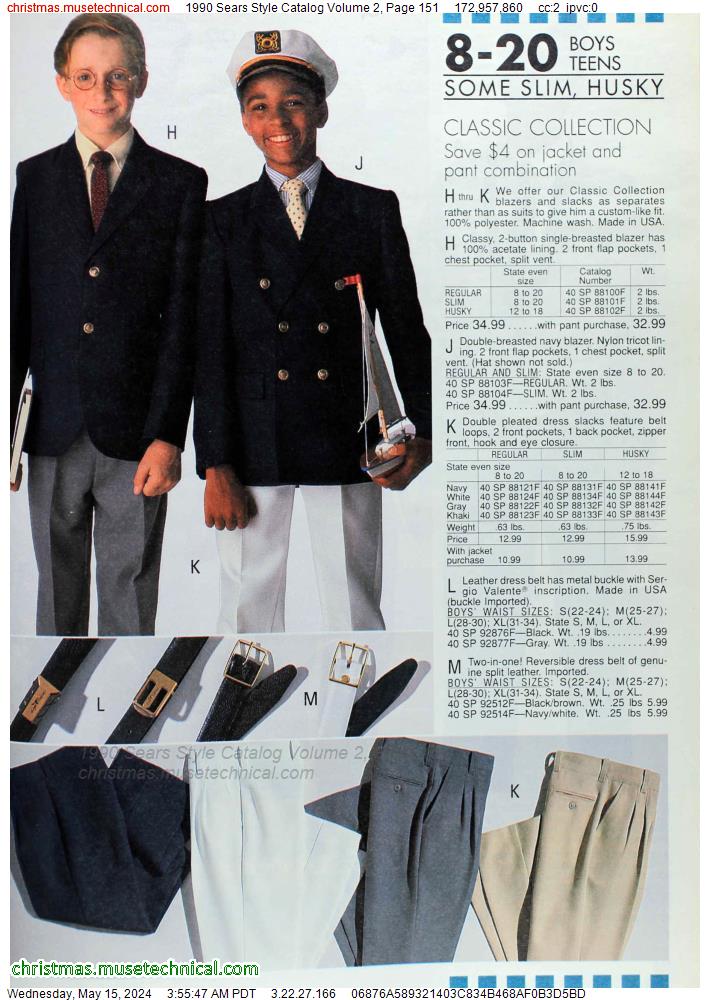 1990 Sears Style Catalog Volume 2, Page 151