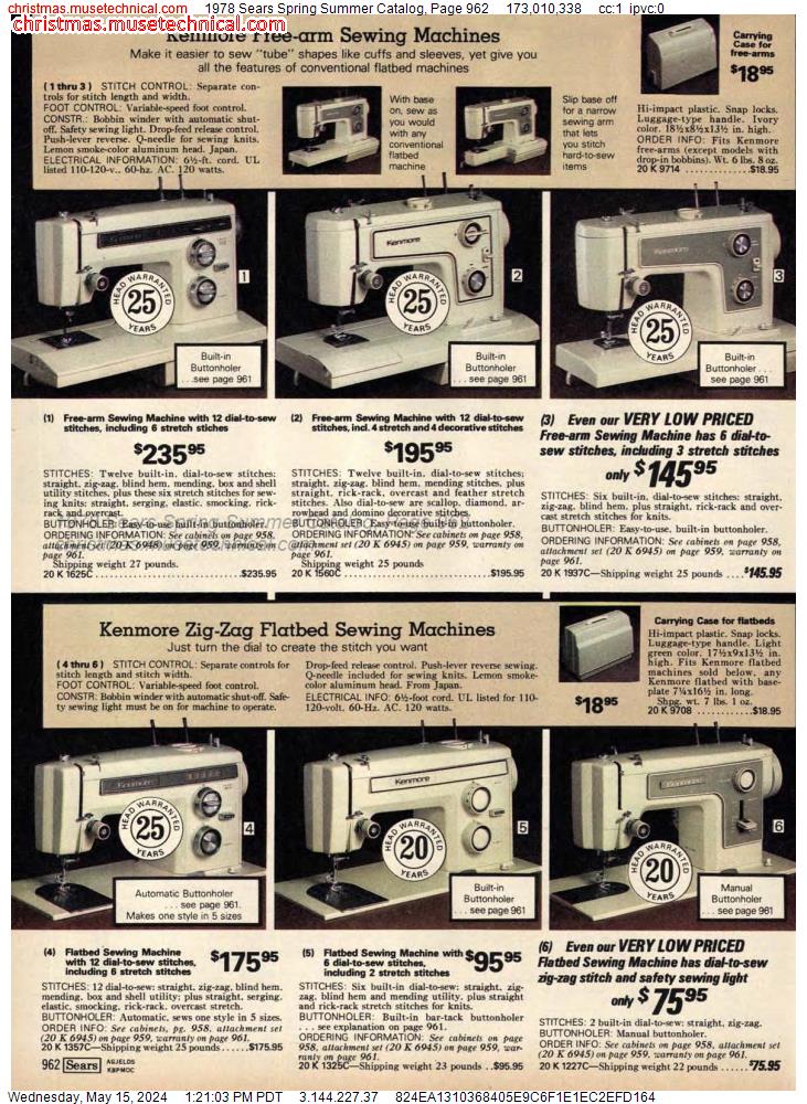 1978 Sears Spring Summer Catalog, Page 962