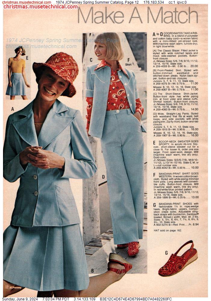 1974 JCPenney Spring Summer Catalog, Page 12