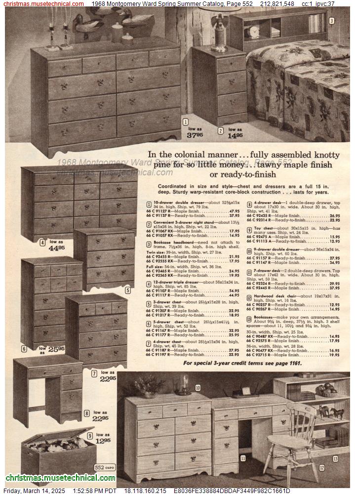 1968 Montgomery Ward Spring Summer Catalog, Page 552