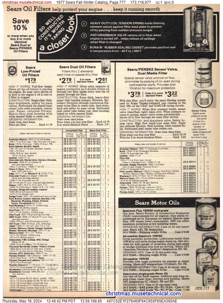 1977 Sears Fall Winter Catalog, Page 777