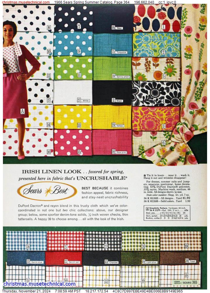 1966 Sears Spring Summer Catalog, Page 364