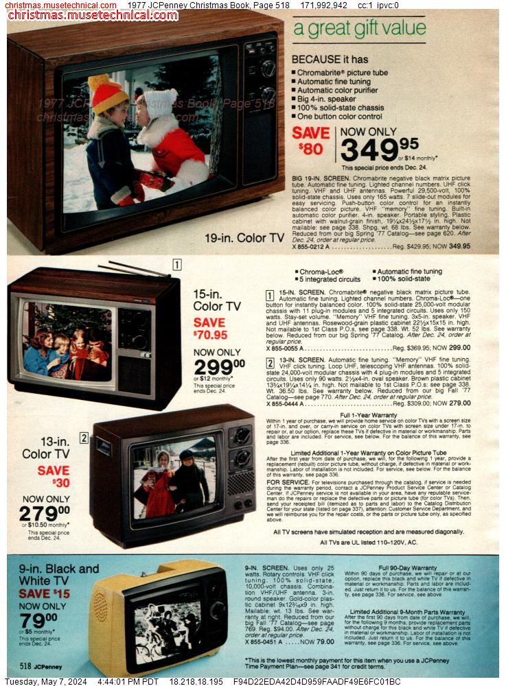 1977 JCPenney Christmas Book, Page 518