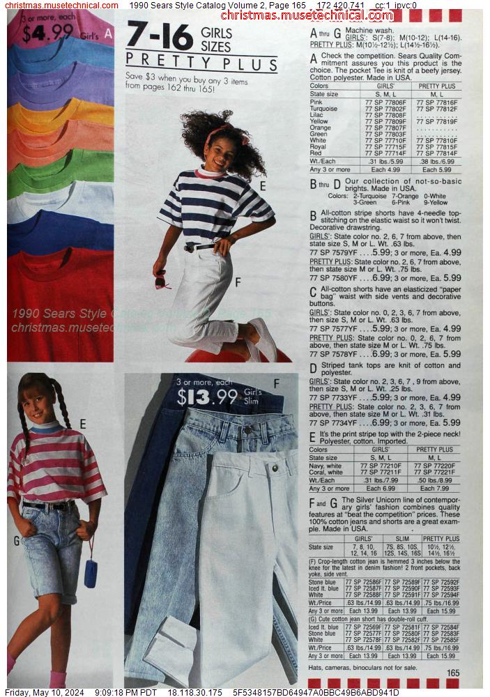 1990 Sears Style Catalog Volume 2, Page 165 - Catalogs & Wishbooks