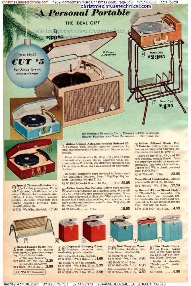 1959 Montgomery Ward Christmas Book, Page 510
