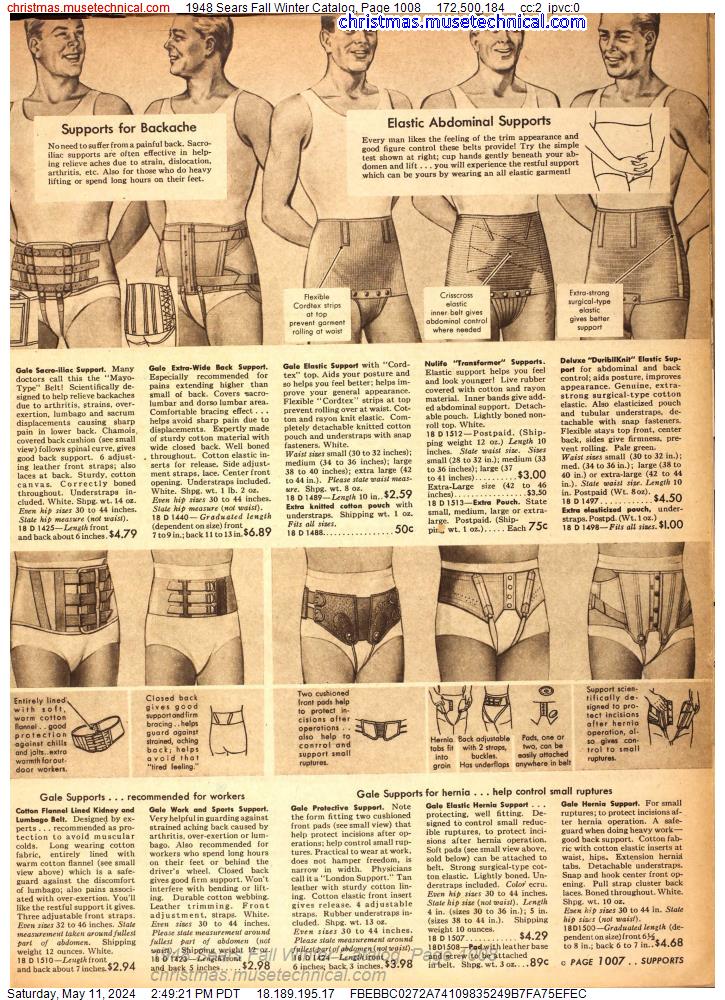 1948 Sears Fall Winter Catalog, Page 1008