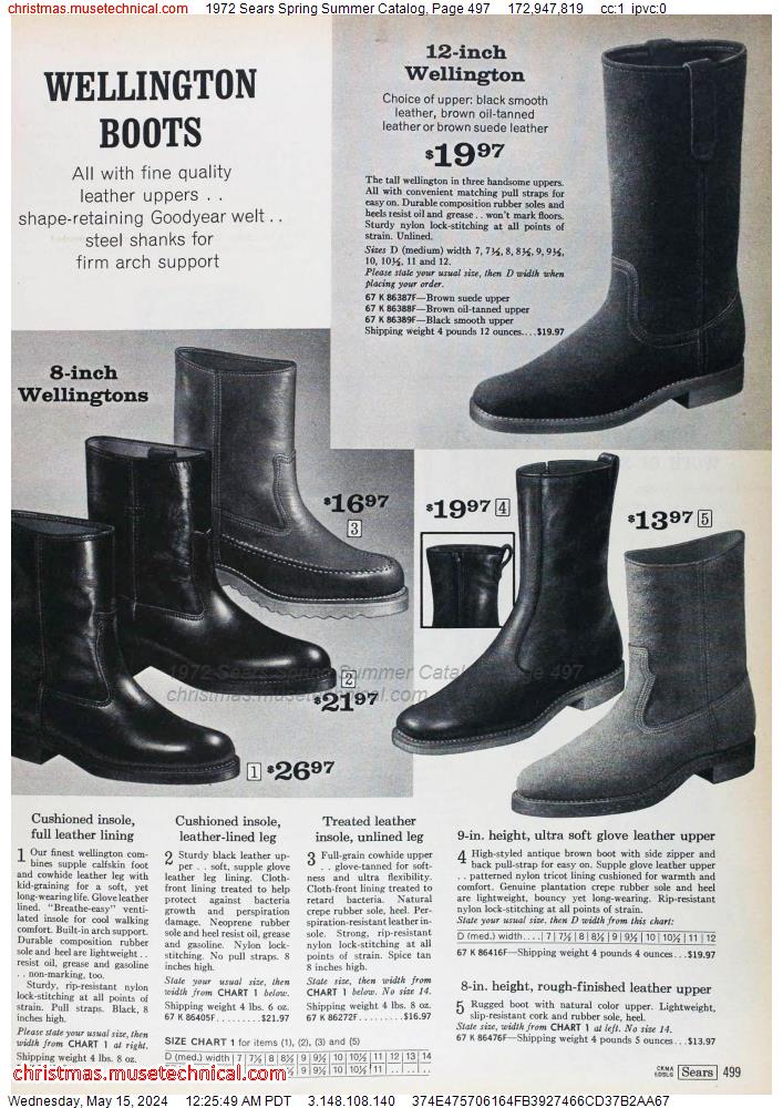 1972 Sears Spring Summer Catalog, Page 497