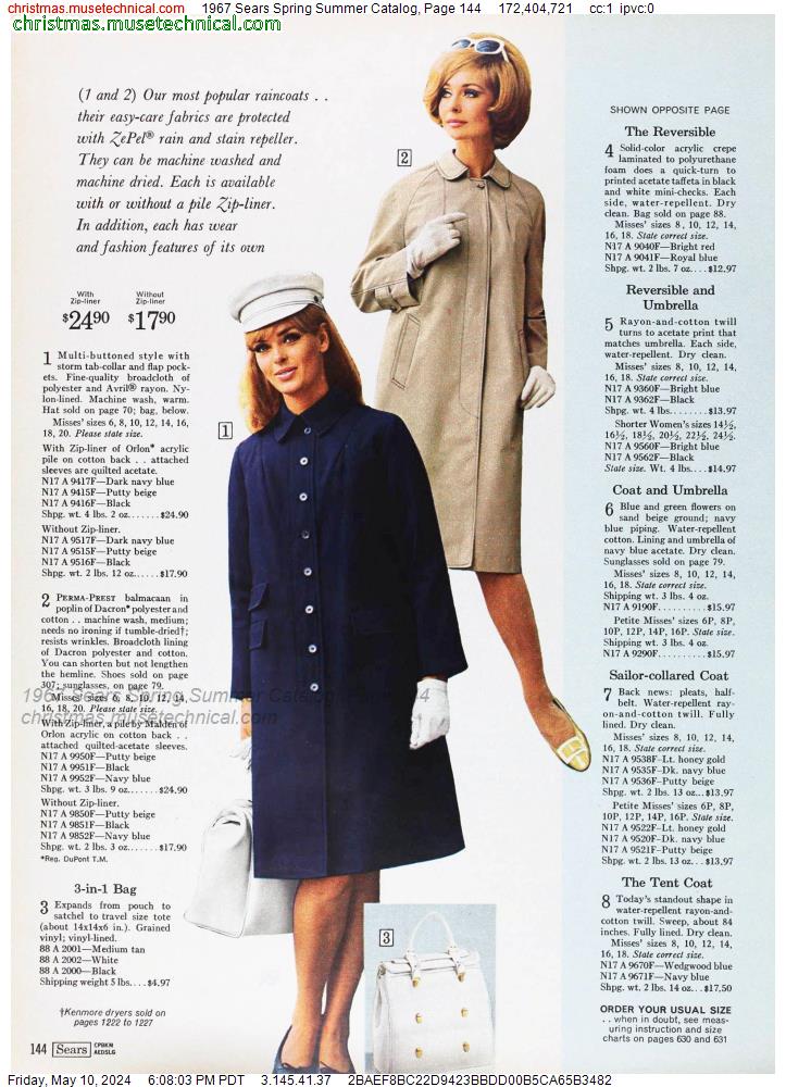 1967 Sears Spring Summer Catalog, Page 144