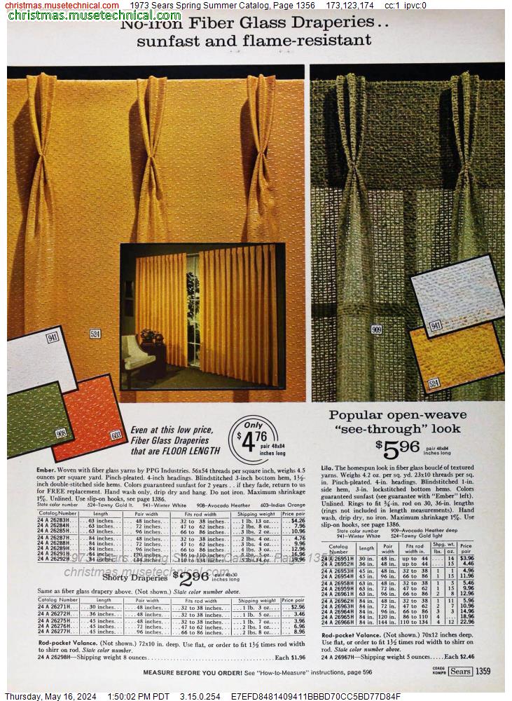1973 Sears Spring Summer Catalog, Page 1356