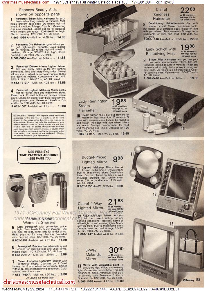 1971 JCPenney Fall Winter Catalog, Page 185