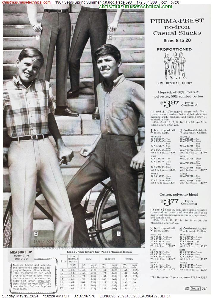 1967 Sears Spring Summer Catalog, Page 593