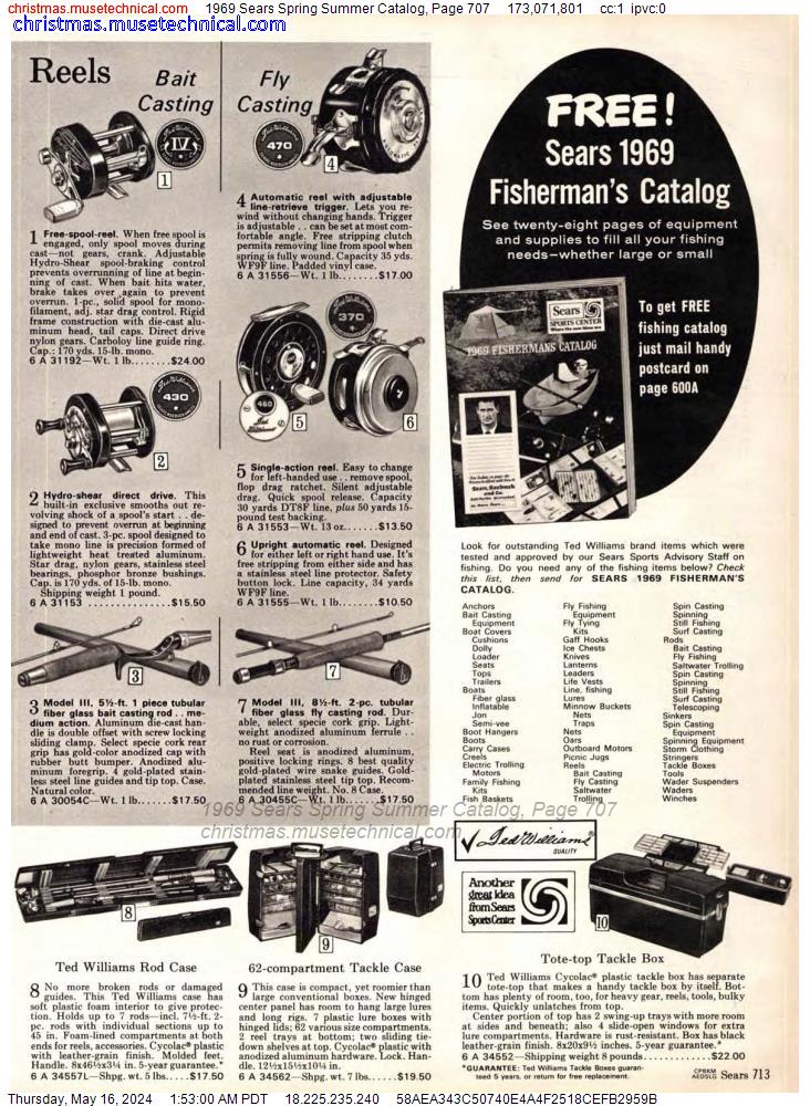 1969 Sears Spring Summer Catalog, Page 707