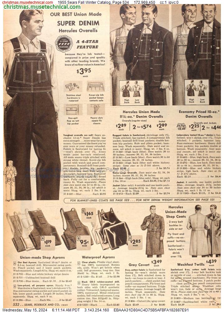1955 Sears Fall Winter Catalog, Page 534