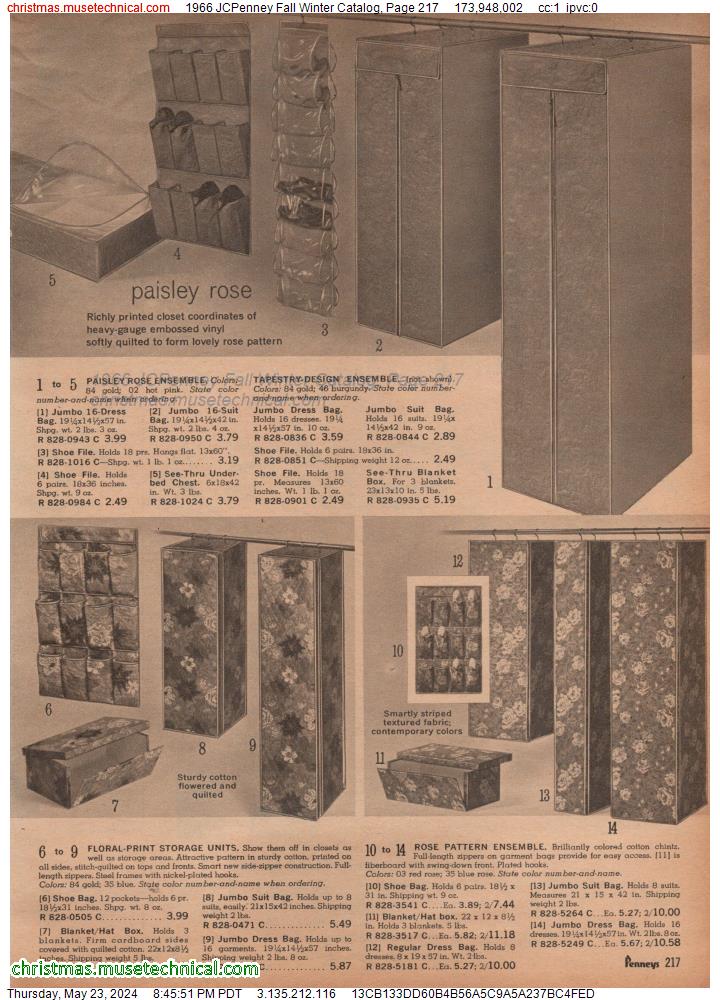 1966 JCPenney Fall Winter Catalog, Page 217