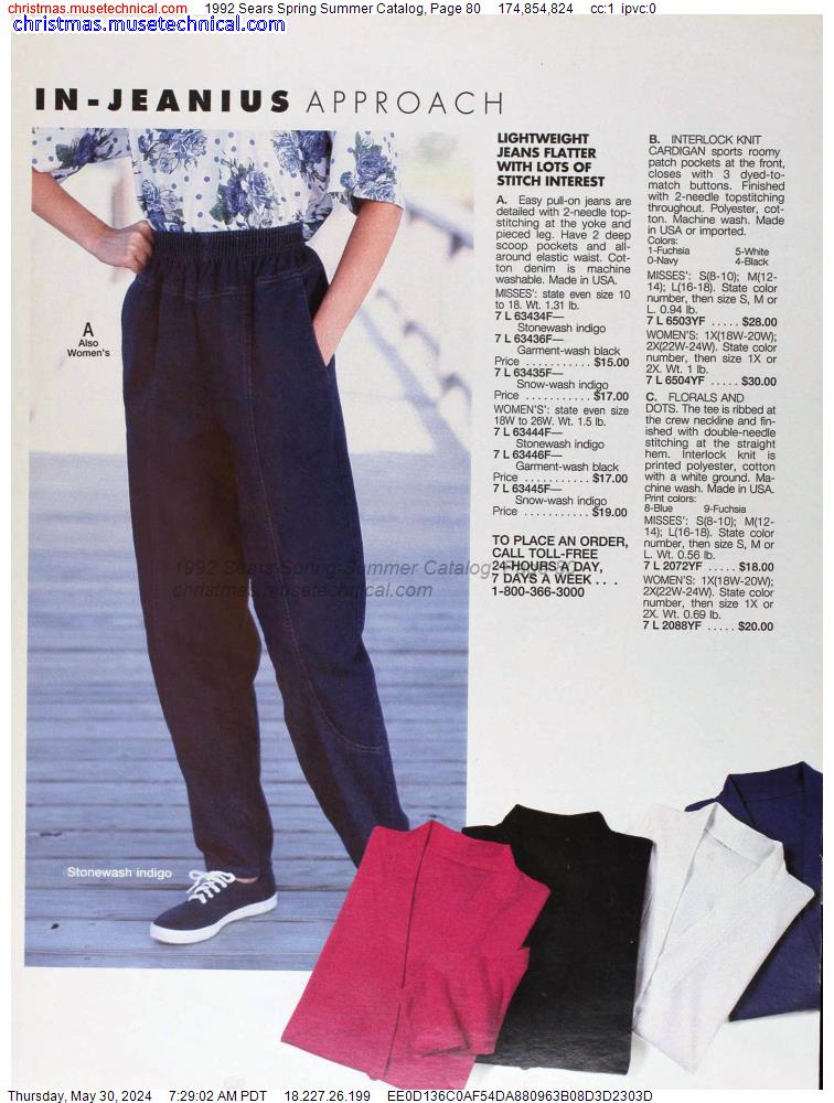 1992 Sears Spring Summer Catalog, Page 80