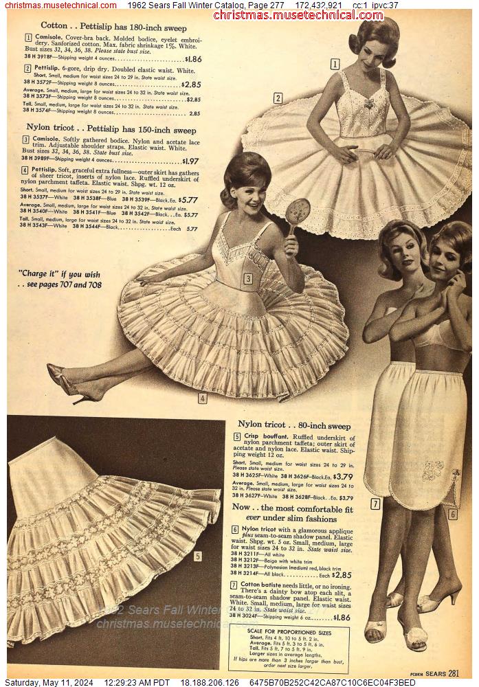 1962 Sears Fall Winter Catalog, Page 277