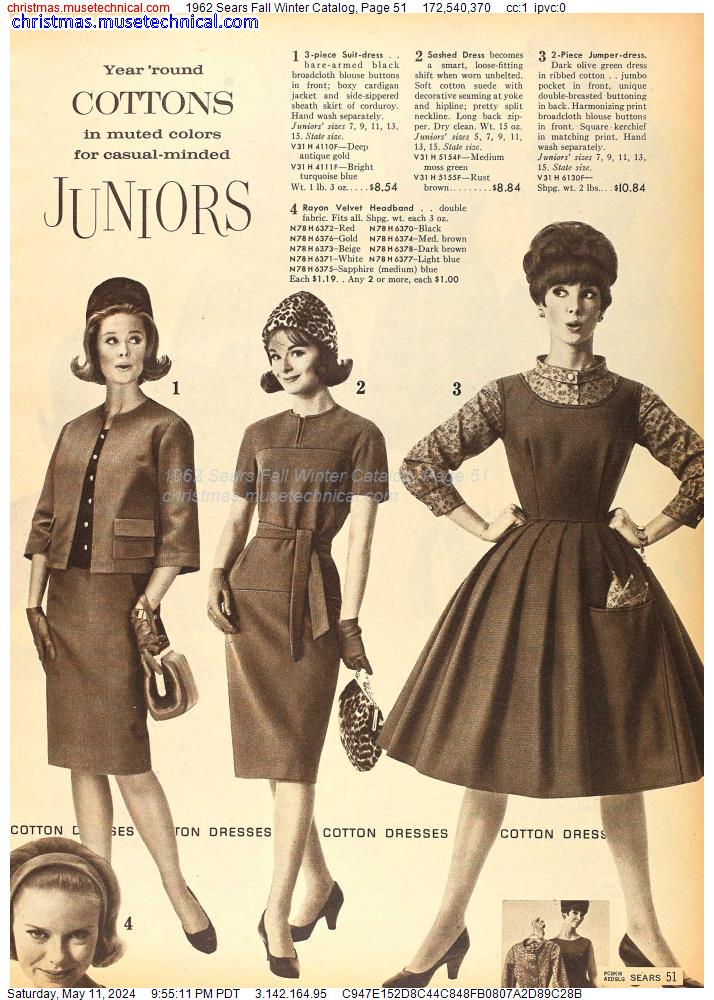 1962 Sears Fall Winter Catalog, Page 51