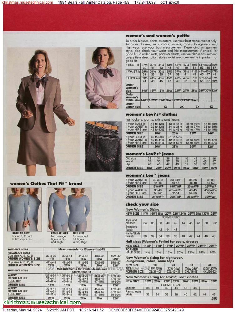 1991 Sears Fall Winter Catalog, Page 458