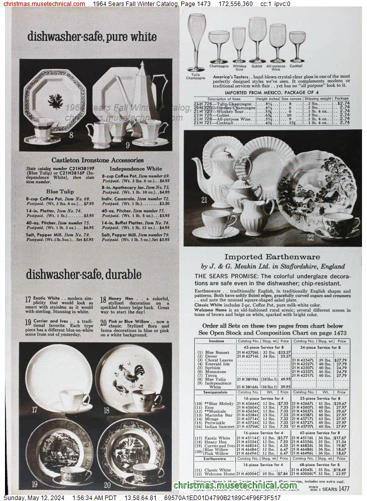 1964 Sears Fall Winter Catalog, Page 1473