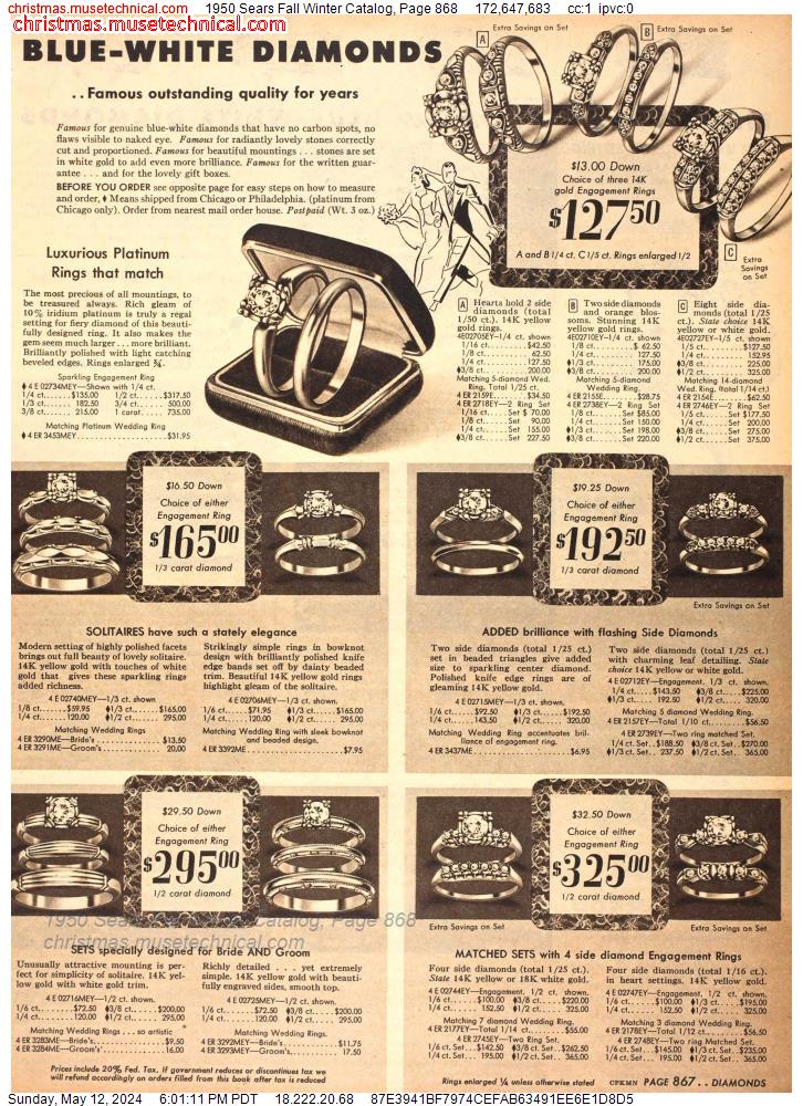 1950 Sears Fall Winter Catalog, Page 868