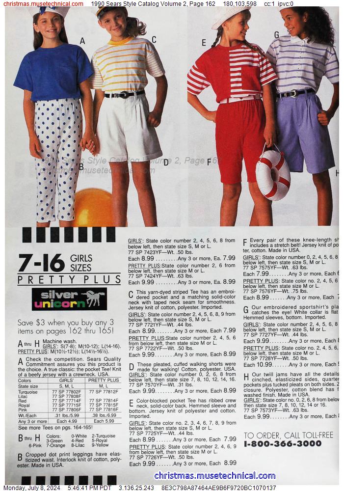 1990 Sears Style Catalog Volume 2, Page 162