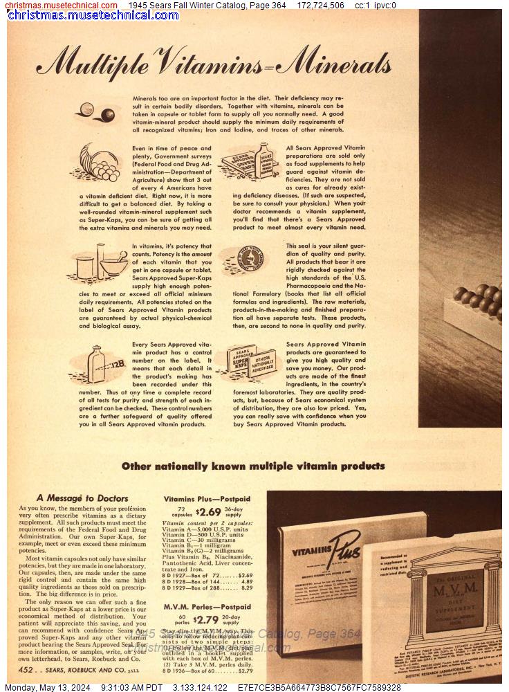1945 Sears Fall Winter Catalog, Page 364