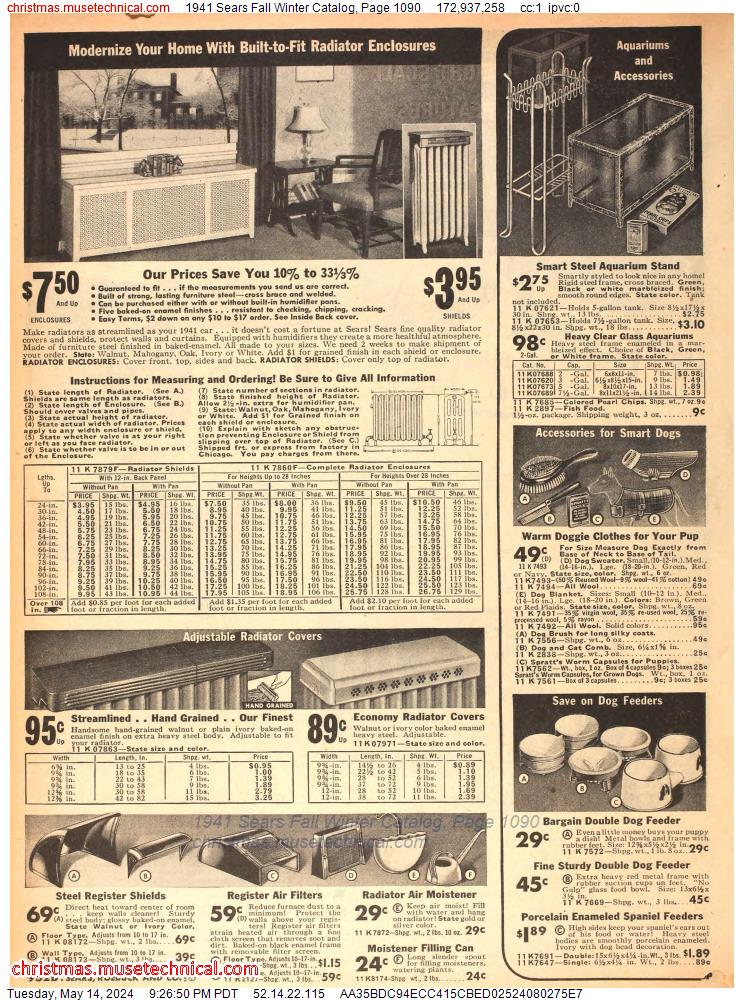 1941 Sears Fall Winter Catalog, Page 1090