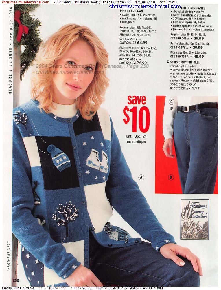 2004 Sears Christmas Book (Canada), Page 250
