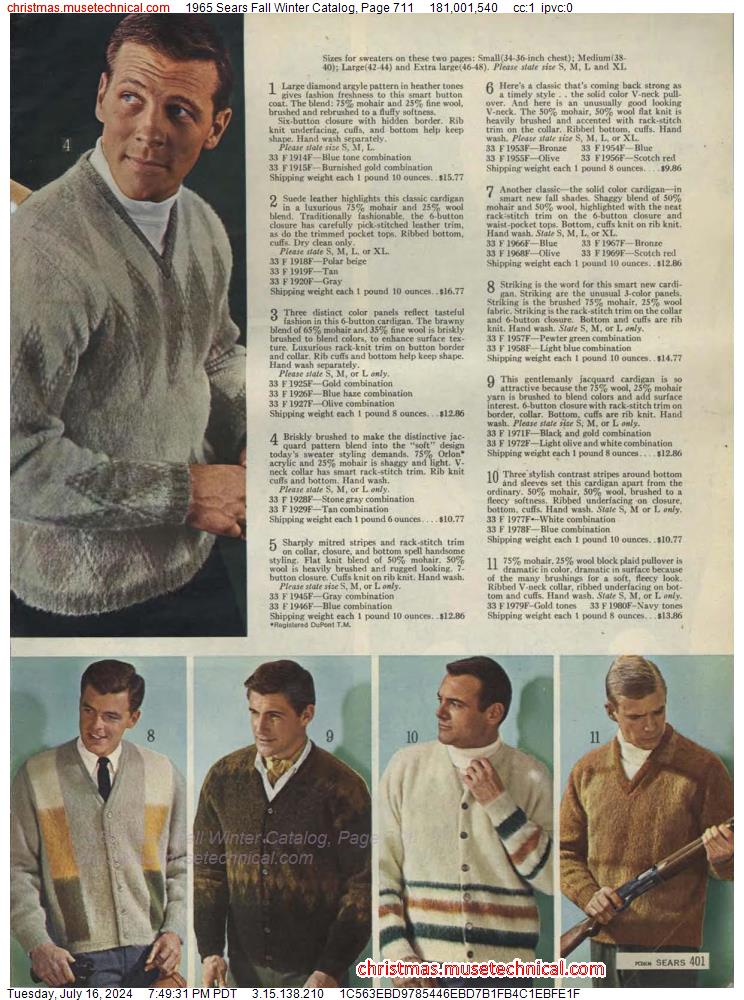 1965 Sears Fall Winter Catalog, Page 711