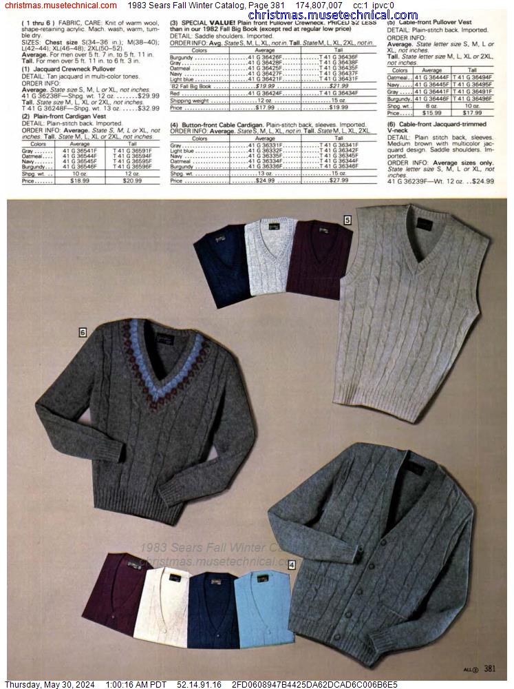 1983 Sears Fall Winter Catalog, Page 381