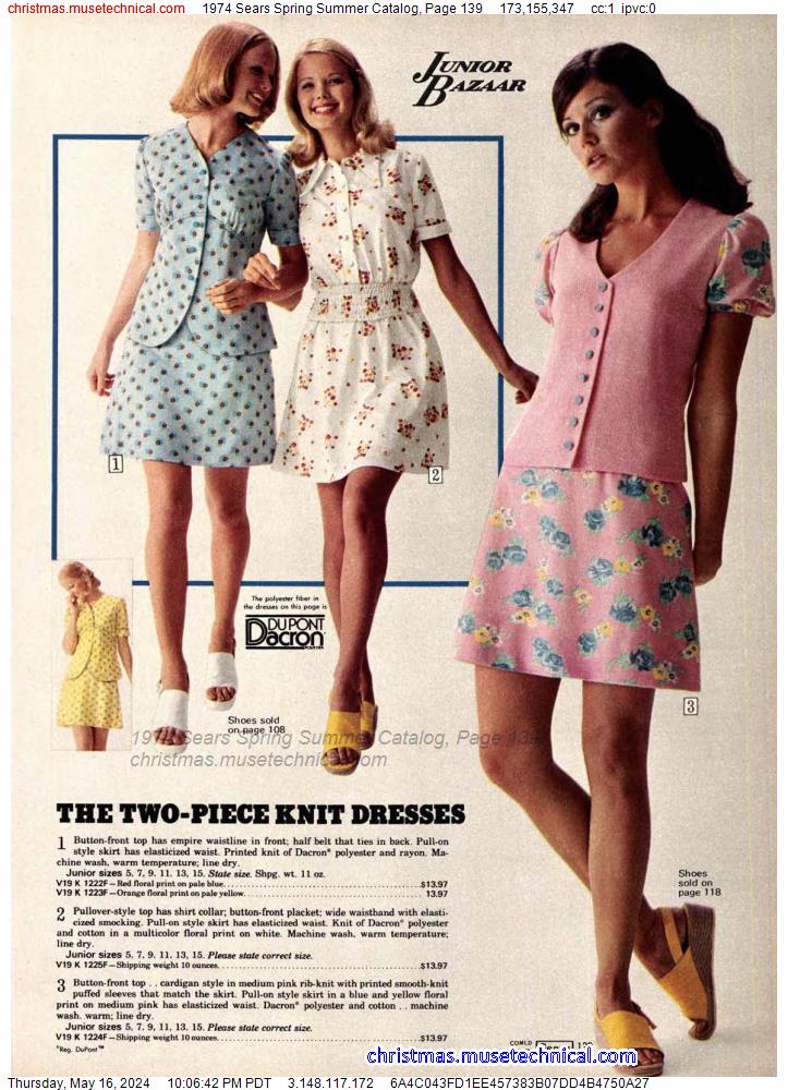 1974 Sears Spring Summer Catalog, Page 139