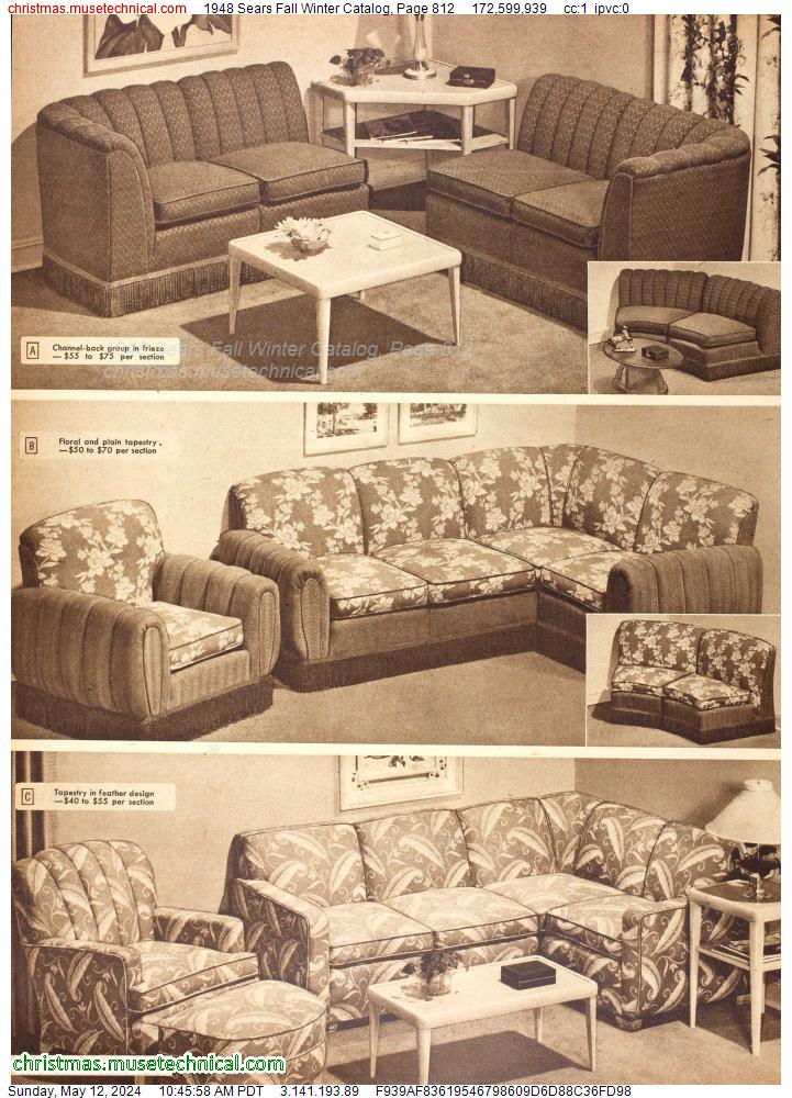 1948 Sears Fall Winter Catalog, Page 812