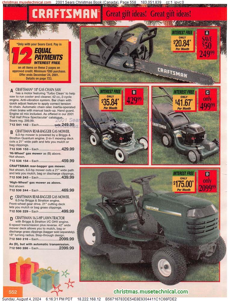 2001 Sears Christmas Book (Canada), Page 558