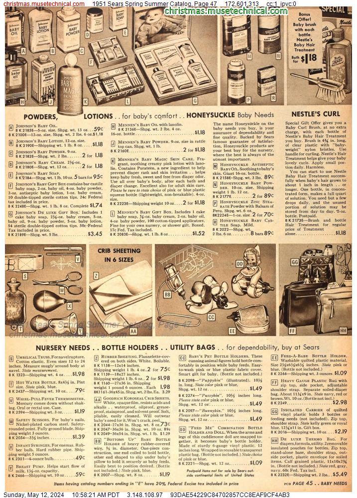 1951 Sears Spring Summer Catalog, Page 47