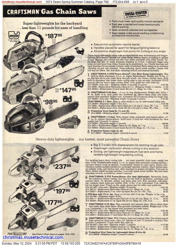 1974 Sears Spring Summer Catalog, Page 768